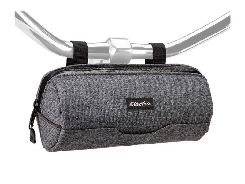 Load image into Gallery viewer, Electra Reflective Charcoal Cylinder Handlebar Bike Bag
