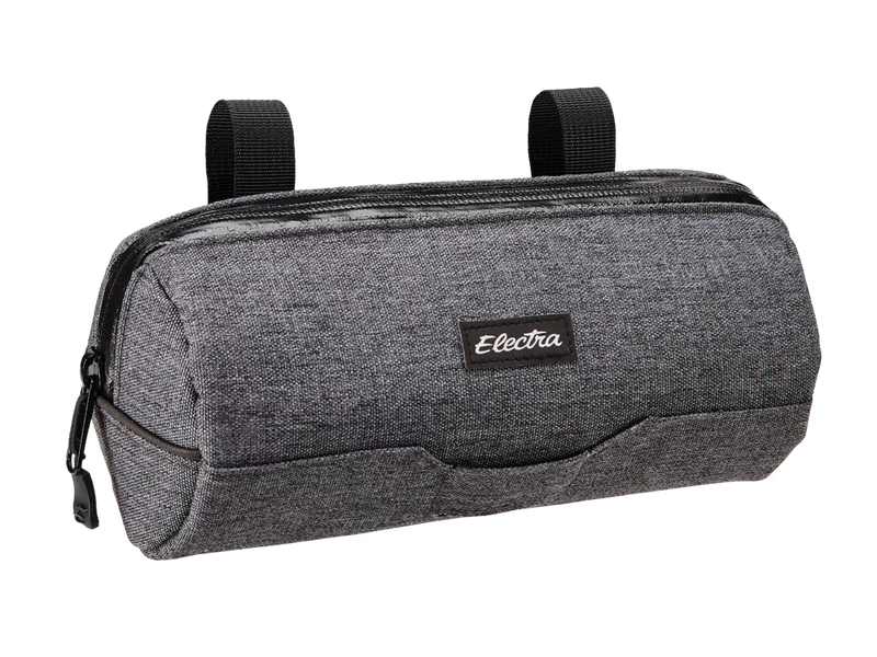 Load image into Gallery viewer, Electra Reflective Charcoal Cylinder Handlebar Bike Bag
