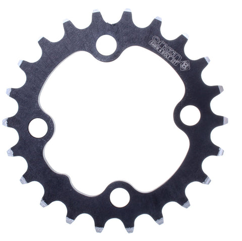 Origin8 Chainring 22t 64 BCD 4-Bolt Aluminum Black/Silver Non Ramped