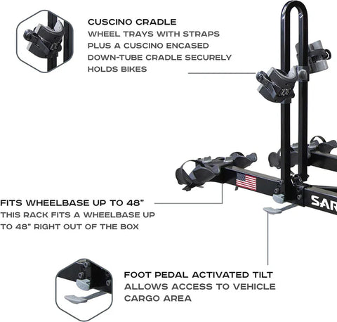 Saris Freedom 4-Bike Hitch Rack 2" Receiver