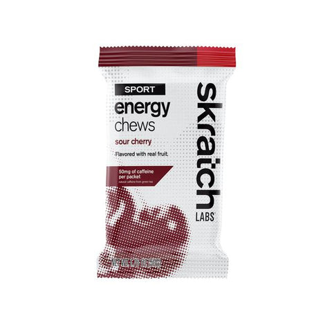 Sport Energy Chews, Sour Cherry with Caffeine, Single Serving